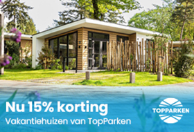 Boek een verblijf bij TopParken met 20% vakantiekorting