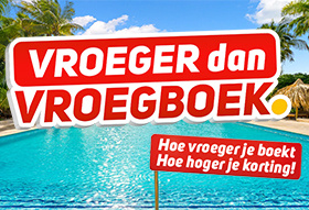 Het zijn de Vroegboekweken bij Corendon! Hoe vroeger je boekt, hoe hoger je korting
