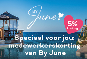 By June: vakantie in je eigen ritme. Geniet nu van 5% medewerkerskorting!